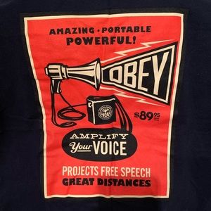 Obey T Shirt Free Speech BLM